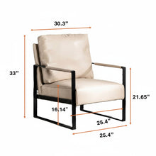 Load image into Gallery viewer, Classic Mid Century Modern Accent Chair With Durable Square Metal Frame, Armchair