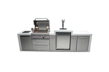 Load image into Gallery viewer, MONT ALPI 4-BURNER DELUXE ISLAND WITH A KEGERATOR-MAi400-DKEG