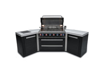 Load image into Gallery viewer, MONT ALPI 805 BLACK STAINLESS STEEL ISLAND WITH 45-DEGREE CORNERS-MAi805-BSS45