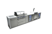 Load image into Gallery viewer, MONT ALPI 4-BURNER DELUXE ISLAND WITH A KEGERATOR, BEVERAGE CENTER AND FRIDGE CABINET-MAi400-DKEGBEVFC