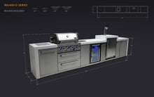 Load image into Gallery viewer, MONT ALPI 4-BURNER DELUXE ISLAND WITH A KEGERATOR AND A BEVERAGE CENTER-MAi400-DKEGBEV