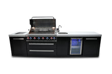Load image into Gallery viewer, MONT ALPI 805 BLACK STAINLESS STEEL ISLAND WITH A BEVERAGE CENTER-MAi805-BSSBEV