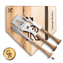 Load image into Gallery viewer, 4-Piece Silver Slugger Baseball BBQ Tools