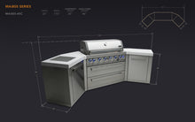 Load image into Gallery viewer, MONT ALPI 6-BURNER ISLAND WITH 45-DEGREE CORNERS-MAi805-45