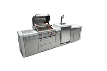 Load image into Gallery viewer, MONT ALPI 4-BURNER DELUXE ISLAND WITH A KEGERATOR-MAi400-DKEG