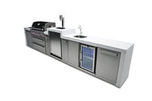 Load image into Gallery viewer, MONT ALPI 6-BURNER DELUXE ISLAND WITH A KEGERATOR AND A BEVERAGE CENTER-MAi805-DKEGBEV