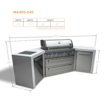 Load image into Gallery viewer, Mont Alpi 805 Deluxe Island with 45 Degree Corners-MAi805-D45