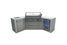 Load image into Gallery viewer, MONT ALPI 6-BURNER DELUXE ISLAND WITH 45-DEGREE CORNERS AND A FRIDGE CABINET-MAi805-D45FC