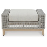 Load image into Gallery viewer, Seton Creek Outdoor Ottoman with Cushion