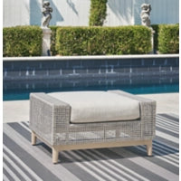Load image into Gallery viewer, Seton Creek Outdoor Ottoman with Cushion