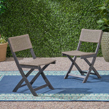 Load image into Gallery viewer, Bistro Foldable Chair With Wicker Backrest