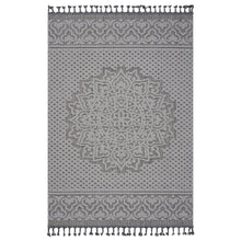 Load image into Gallery viewer, Guros - 6' X 9' Medallion Indoor / Outdoor Area Rug - Gray / White