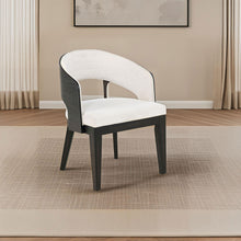 Load image into Gallery viewer, Bangor - Upholstered Dining Arm Chair (Set of 2) - Black / Cream