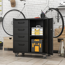 Load image into Gallery viewer, Sturdy Metal Tool Storage Cabinet With Wheels Durable Garage, Office & Home Organizer Steel