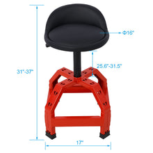 Load image into Gallery viewer, Pneumatic 360 Degree Swivel Stool, Mechanics Rolling Creeper Seat, Heavy Duty Mechanics Stool