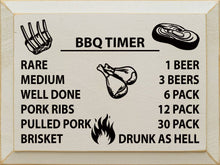 Load image into Gallery viewer, SAWDUST CITY - BBQ TIMER: Rare/1 beer, medium/3 beers, well done/6 pack…