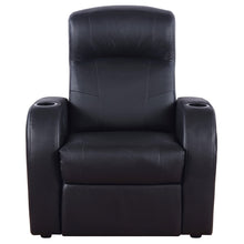 Load image into Gallery viewer, Upholstered Recliner With Cup Holder Comfort Lounge Chair - Black