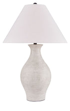 Load image into Gallery viewer, Ashbend - Ceramic Table Lamp - Antique White