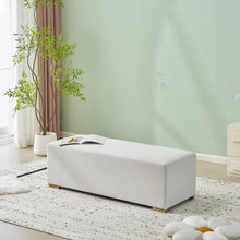 Load image into Gallery viewer, Simple Long Ottoman For Living Room - White