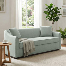 Load image into Gallery viewer, 3 Seater Sofa With Wrap Around Armrests And Throw Pillows