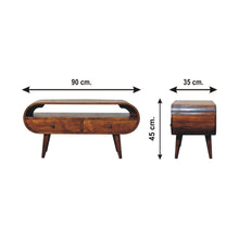 Load image into Gallery viewer, Solid Wood Circular TV Stand