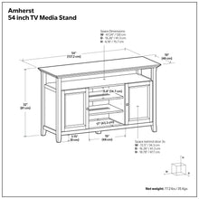 Load image into Gallery viewer, Amherst - TV Media Stand, Handcrafted