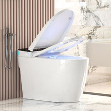 Load image into Gallery viewer, Smart Heated Bidet Toilet With Auto Open / Close Seat, Warm Water Wash, Dryer, And LED Display - White