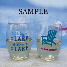 Load image into Gallery viewer, Wine-Oh! - TENNIS SAYINGS Shatterproof Wine Glasses