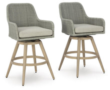 Load image into Gallery viewer, Seton Creek - Barstool With Cushion (Set of 2) - Beige / Gray
