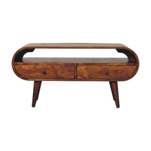 Load image into Gallery viewer, Solid Wood Circular TV Stand