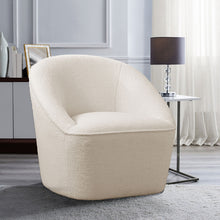 Load image into Gallery viewer, Anson - Swivel Chair With Soft Rounded Back - Off White