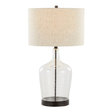 Load image into Gallery viewer, Botella - Contemporary Table Lamp Built In USB Port (Set of 2) - Clear / Oil Bronze / Natural