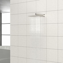 Load image into Gallery viewer, 16" Square Rainfall Shower Head Fixed Wall Mount With Full Body Coverage & Self Cleaning Silicone Nozzles