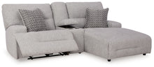Load image into Gallery viewer, Acklen Place - 4 Pc. - 3-Piece Power Reclining Sectional Sofa With Raf Chaise, Wide Seat Power Recliner - Pewter