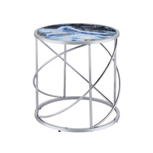 Load image into Gallery viewer, Lyda - Marble Print End Table - Blue