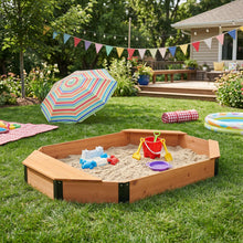 Load image into Gallery viewer, Octagon Sandbox With Storage, Sandpit With Cover And Liner For Backyard