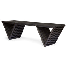 Load image into Gallery viewer, Gloaming - Outdoor Bench With Slat Design And Triangular Base - Dark Gray