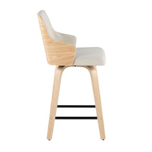 Load image into Gallery viewer, Stella - Contemporary Fixed Height Counter Stool With Swivel Square Footrest (Set of 2)