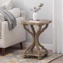 Load image into Gallery viewer, French Country Accent Table With Hourglass Design - Natural