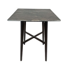 Load image into Gallery viewer, Modern Bar Height Dining Table, Rubberwood Legs And Laminate Table Top, Paladina Marble - Black