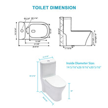 Load image into Gallery viewer, 1 Piece Toilet For Bathroom, Dual Flush 1.22/1.6 Gpf, Soft Closing Seat - White