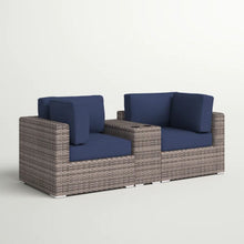 Load image into Gallery viewer, Outdoor Seating Group With Cushions 2 Person - Gray