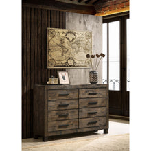 Load image into Gallery viewer, Bren - 8 Drawer Dresser With Pull Handles - Rustic