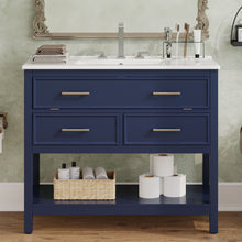 Load image into Gallery viewer, Bathroom Vanity With Ceramic Sink, Tip Out Tray & 2 Full Extension Drawers
