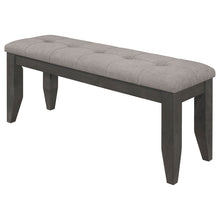Load image into Gallery viewer, Erskin - Upholstered Dining Bench With Button Tufted Cushion - Dark Gray