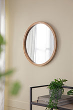 Load image into Gallery viewer, Circle Wall Mirror With Wooden Frame, Wall Mirror For Living Room