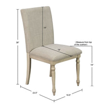 Load image into Gallery viewer, Fiona - Upholstered Dining Chair With Turned Legs (Set of 2) - Light Gray