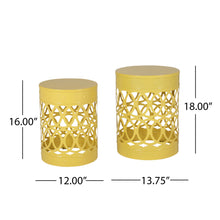 Load image into Gallery viewer, Outdoor Metal S/2 End Table