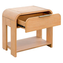 Load image into Gallery viewer, 1 Drawer Waterfall Nightstand With Mid Century Design - Natural