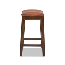 Load image into Gallery viewer, Barlow - Backless Saddle Counter Stool - Brown